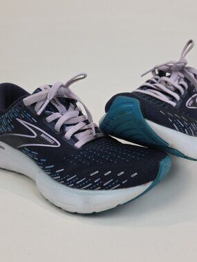 Brooks Glycerin GTS 20 Shoes Womens 6.5 Navy Blue Running Cushioned 1203691B499